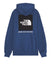 The North Face Mens Box NSE Pullover Hoodie Shady Blue/TNF Black, studio rear view