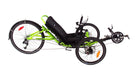 Catrike 559 recumbent trike right side view in Eon Green frame