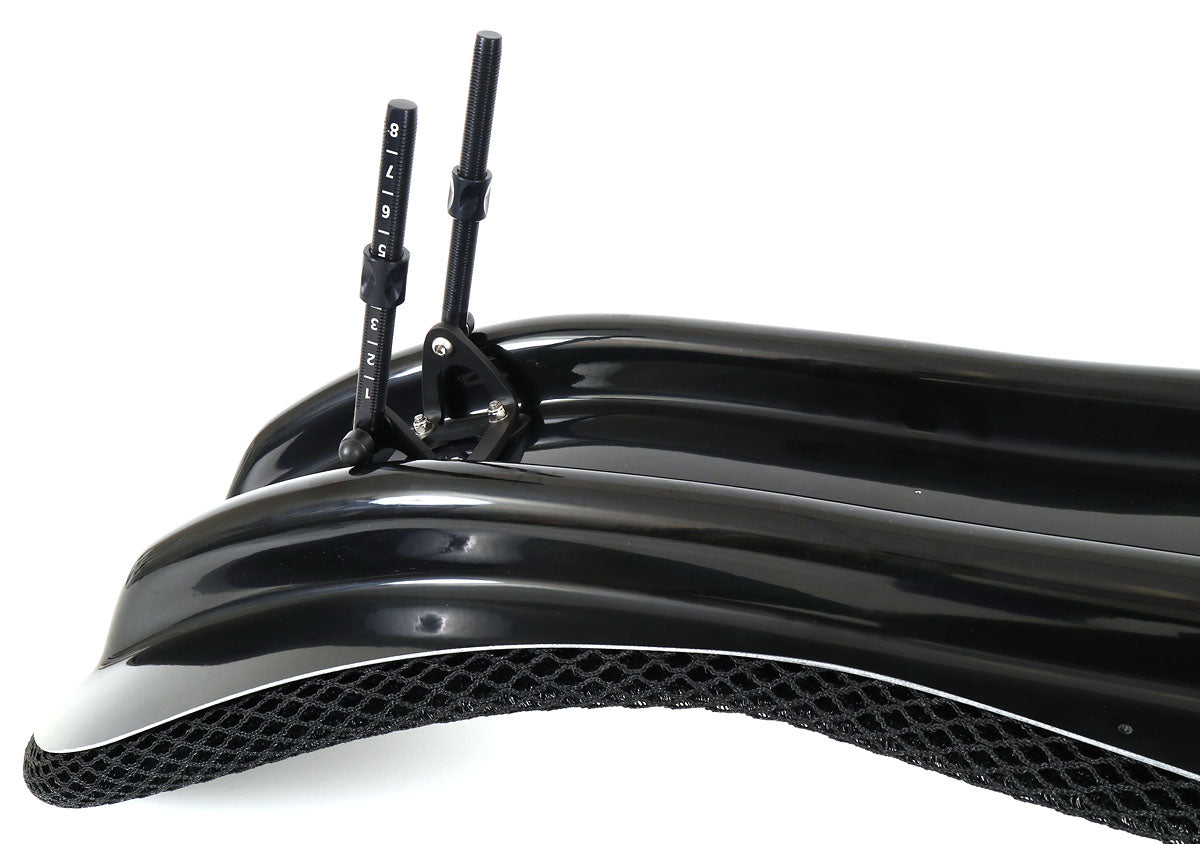 Azub Composite Hardshell Seat w/Ventisit Pad & Mounting Hardware for recumbent bike studio image seat adjustment assembly closeup