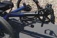 Azub Demo T-Trisek Pearl Night Blue Metallic Recumbent Trike, Front Detail View