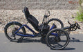 Azub Demo T-Trisek Pearl Night Blue Metallic Recumbent Trike, Side View