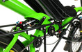 Azub Six 26/20 USS 2x10 speed Neon Green Show Special Recumbent Bike, studio suspension detail view