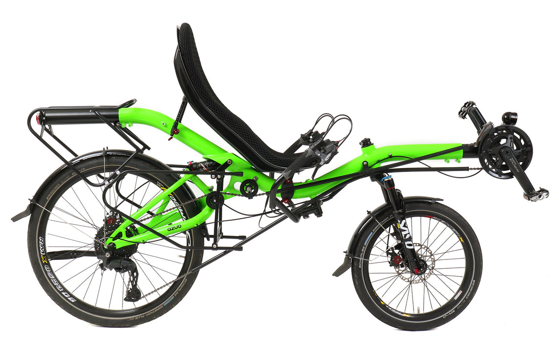 Azub Six 26 20 USS 2x10 Speed Neon Green Show Special Recumbent Bike Hostel Shoppe