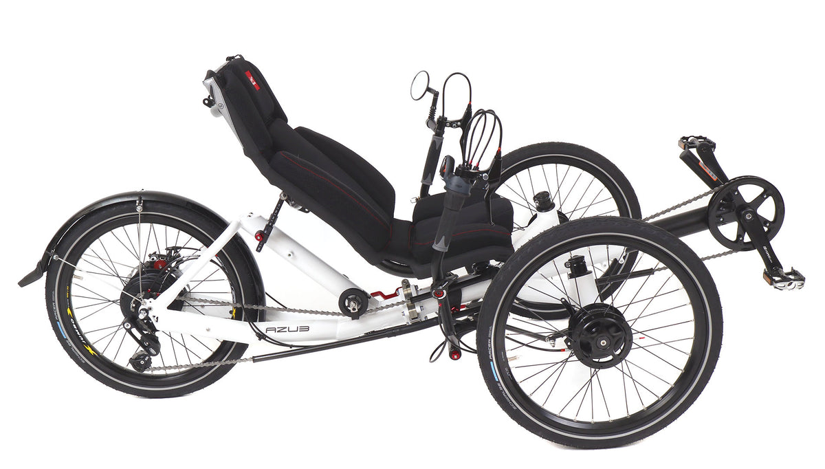 Azub T-Trisek Enviolo White Shiny Recumbent Trike — Hostel Shoppe