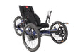 Azub Demo T-Trisek Pearl Night Blue Metallic Recumbent Trike, Studio Front Quarter View