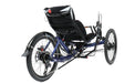 Azub Demo T-Trisek Pearl Night Blue Metallic Recumbent Trike, Studio Rear Quarter View