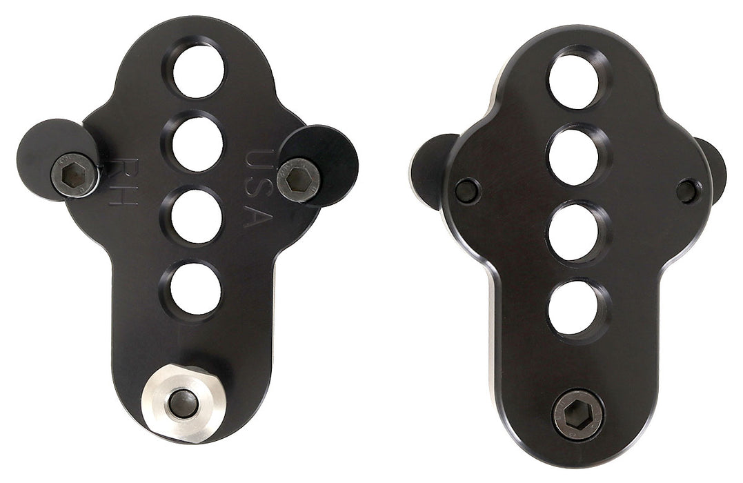 CJ Ackley Machine Company Wide Black Crank Arm Shorteners Pair Top View