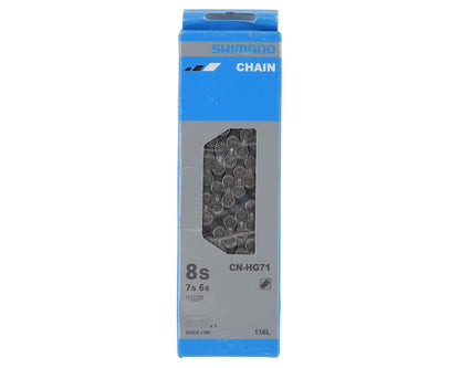 Shimano CN-HG71 E-Bike Chain Silver 6-8 Speed 116 Links Studio Image