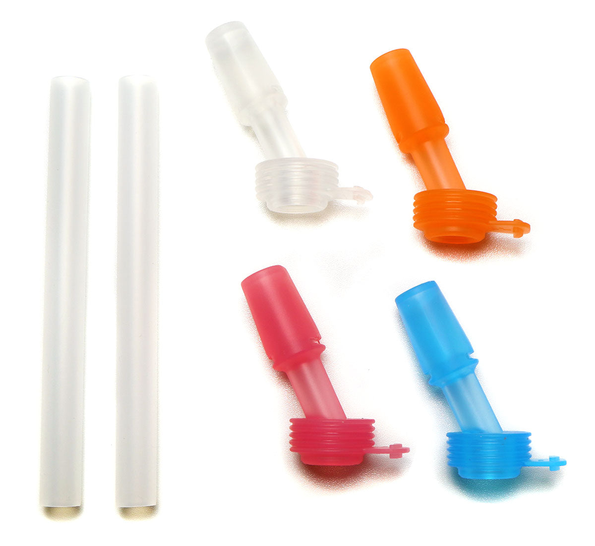 Camelbak Eddy+ Kids Accessory with Four Multi-Colored Bite Valves and Two Straws studio image