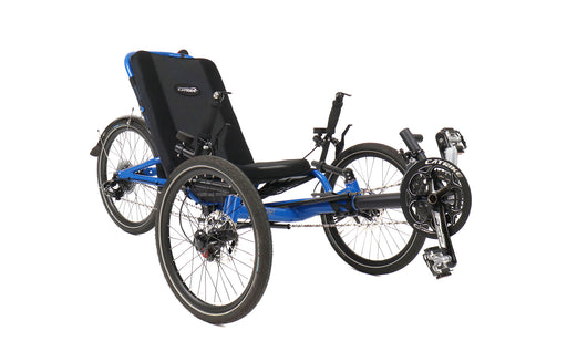 Catrike Used 2022 Villager Electric Blue Trike, studio front quarter view