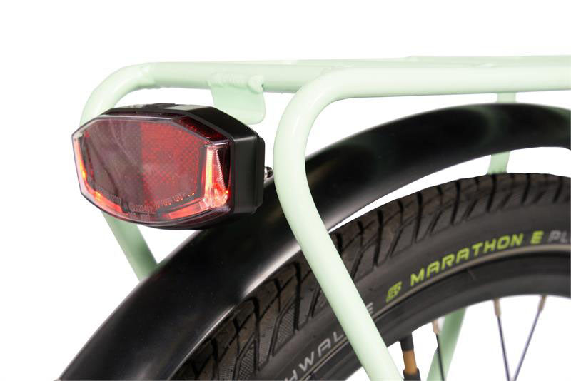 NIK Platinum E-Bike Step-Thru electric assist bike bicycle path pavement motorized Sea Mist