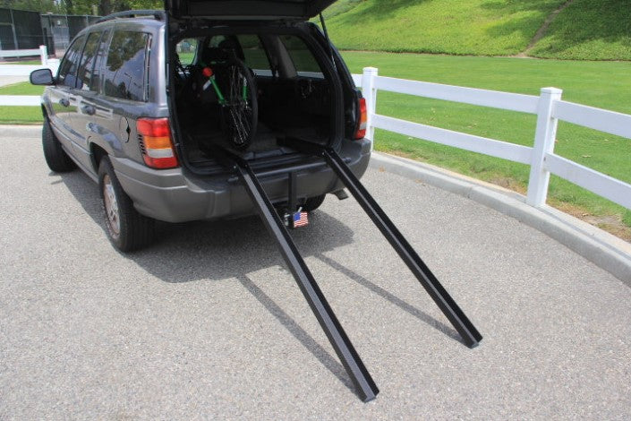 Easy Load Ramp System 5 Foot Two Ramps Image with trike in vehicle