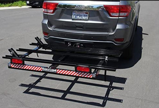 Easy Load Tray Standard Image on hitch of vehicle