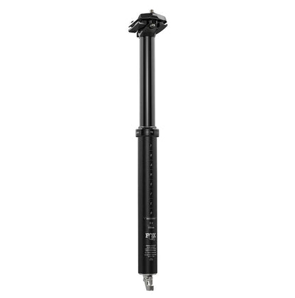 FOX Transfer Performance Elite 30.9mm Anodized Black Dropper Seatpost, studio front quarter view