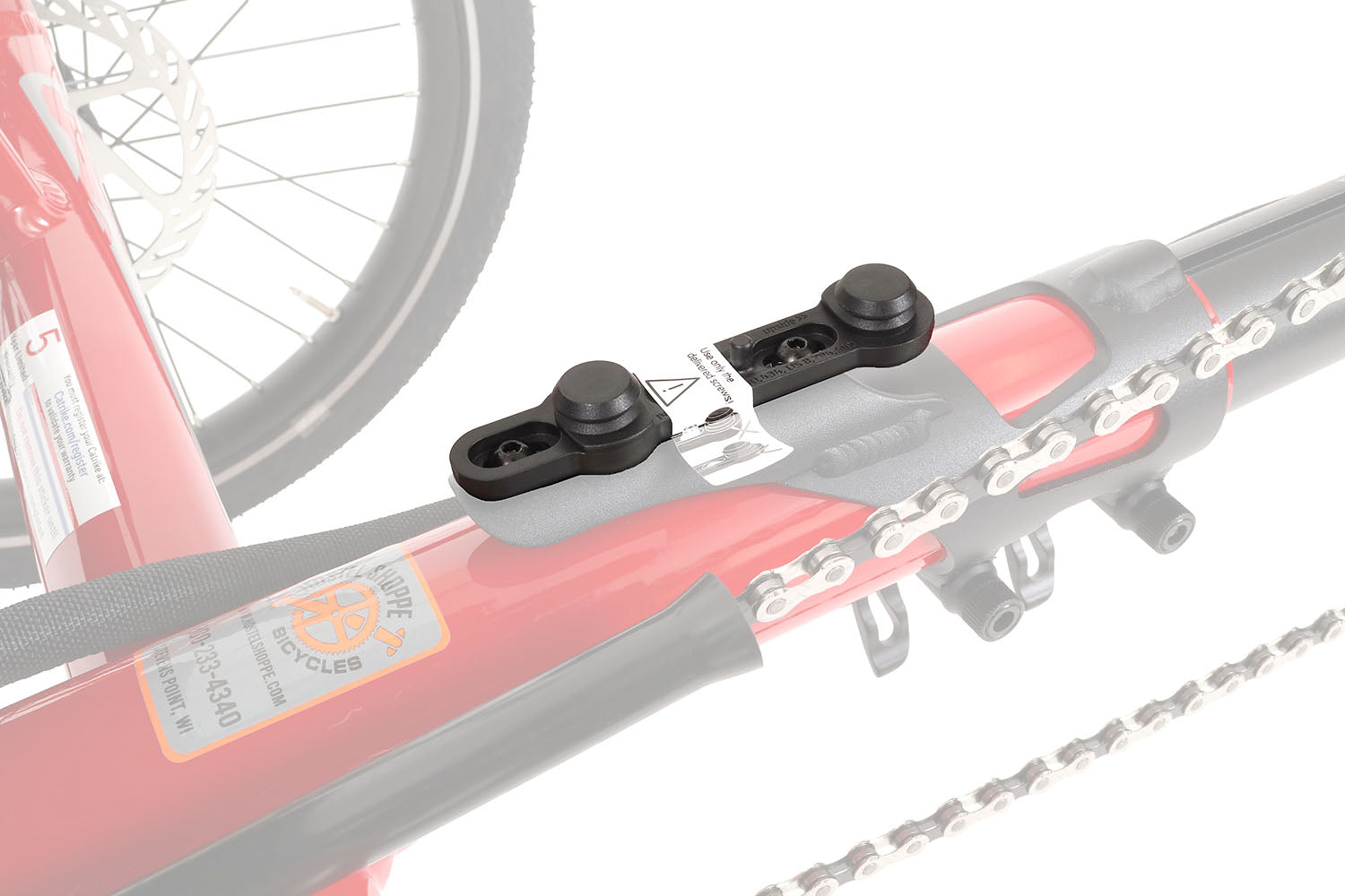 Fidlock TWIST Bike Base, studio front quarter view shown mounted on trike