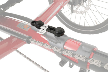 Fidlock TWIST Bike Base, studio front quarter view shown mounted on trike