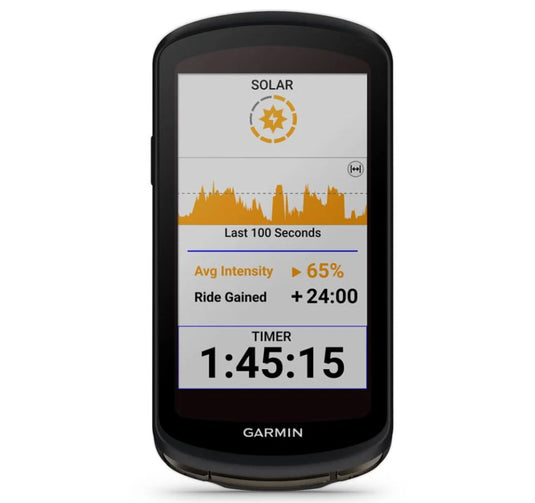 Garmin Edge 1040 Solar GPS Bike Computer Front View Solar