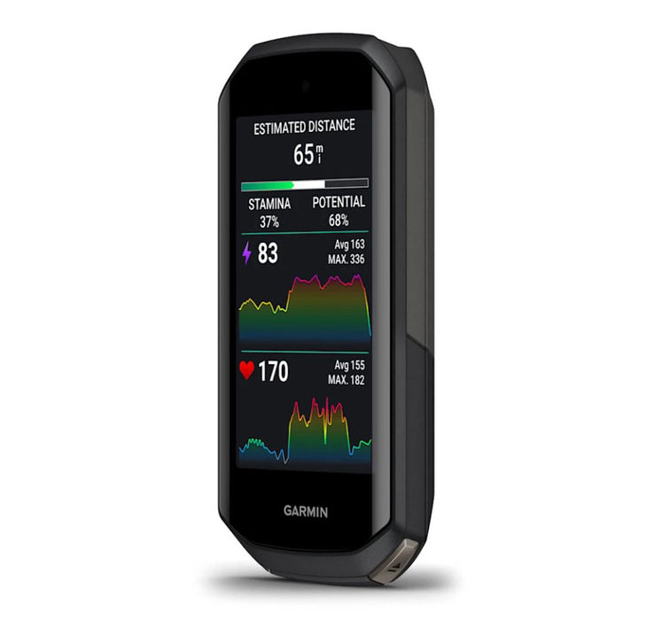 Garmin Edge 1050 GPS Bike Computer, studio front quarter view