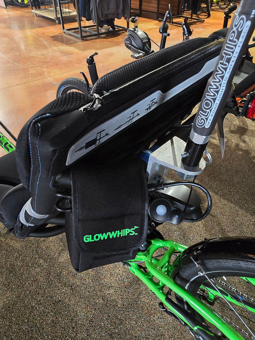 Glowwhips 4ft Bicycle Light Kit, detail of trike mount