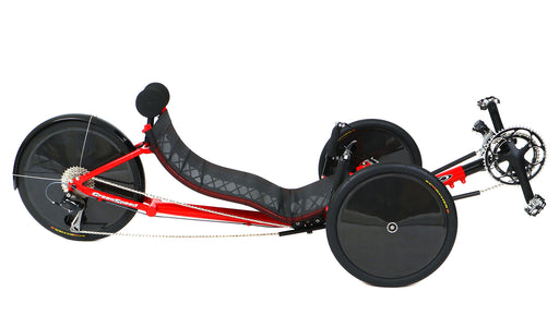 Greenspeed Aero Red Recumbent Trike with Headrest