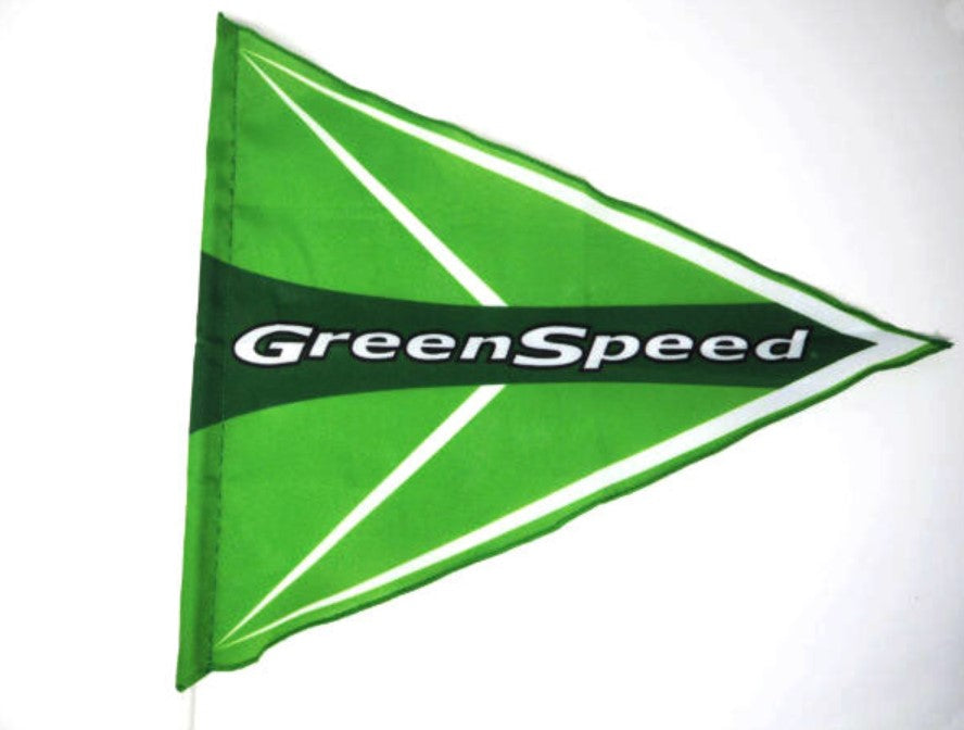 Greenspeed Logo Safety Flag Green Studio Image