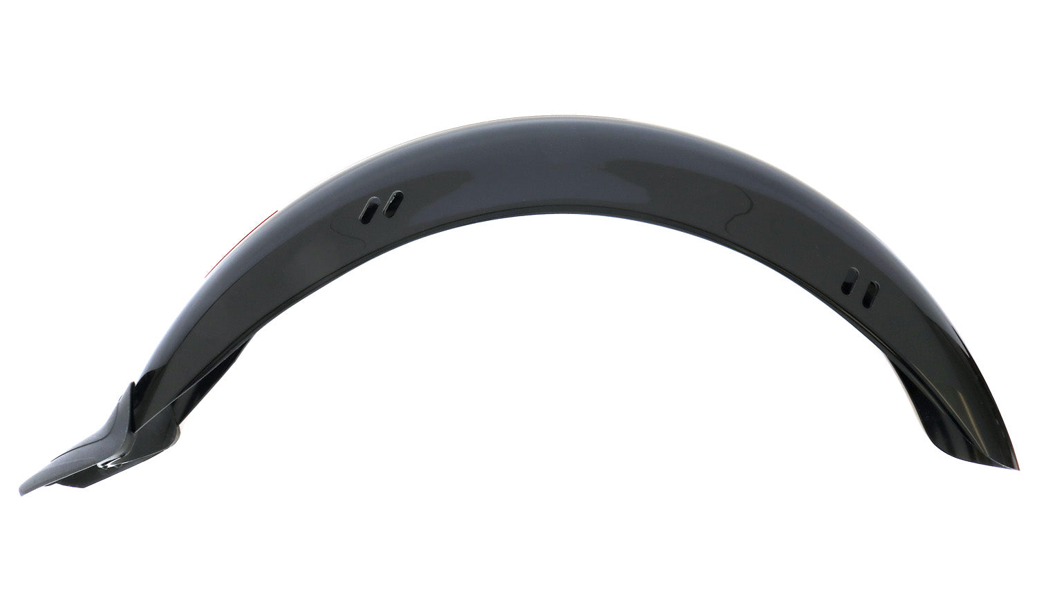 Inside view of the left HP Velotechnik Front 60mm Black Trike replacement fender for 2009 Trikes & Later.