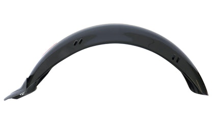 Inside view of the left HP Velotechnik Front 60mm Black Trike replacement fender for 2009 Trikes & Later.