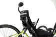 HP Velotechnik Gekko 26 Comfort Recumbent Trike Lime Green Studio Image seat and neckrest closeup