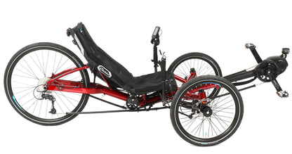 HP Velotechnik Gekko fx 26 Shimano Steps 5000 Magma Red, studio side view