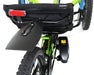 HP Velotechnik Scorpion fs 26 Enduro Shimano STEPS EP8 Green Recumbent Trike, studio rear close-up view