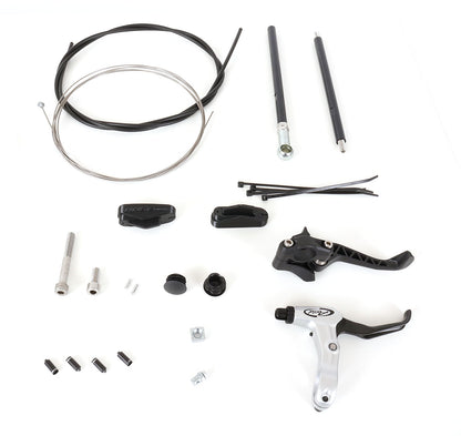 Hase Guide Bar with Steering Function for Trets and Trigo, studio view showing parts and hardware