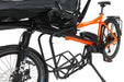 Hase Demo Pino Cargo EP8 Orange Tandem Bicycle, Studio Detail View