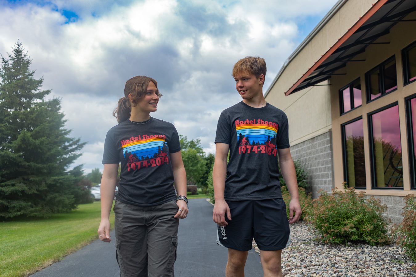 Hostel Shoppe 50th Anniversary Vintage Black T-Shirt outdoor image