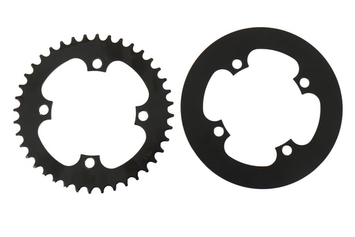 Hostel Shoppe Miscellaneous 40t 104mm BCD 4 Hole Black Take-Off Chainring with Bashguard studio image