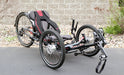 ICE Demo Sprint X Tour 26 RS Grey Recumbent Trike, Front Quarter View