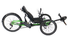 ICE Adventure HD 26 RS Shimano STEPS EP801 Compact Green Recumbent Trike, studio side view