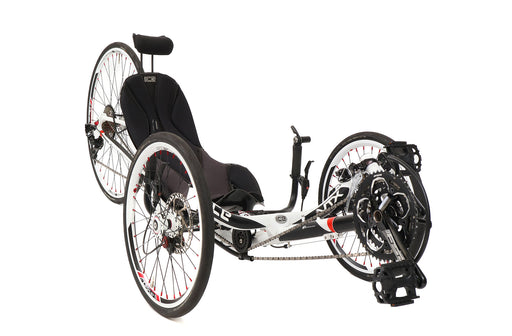 ICE Used 2016 VTX with Medium Seat White Recumbent Trike, studio front quarter view