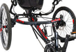ICE Used 2022 Sprint X with 700c Wheelset and Full Suspension Grey Equipped Recumbent Trike, studio close-up front view