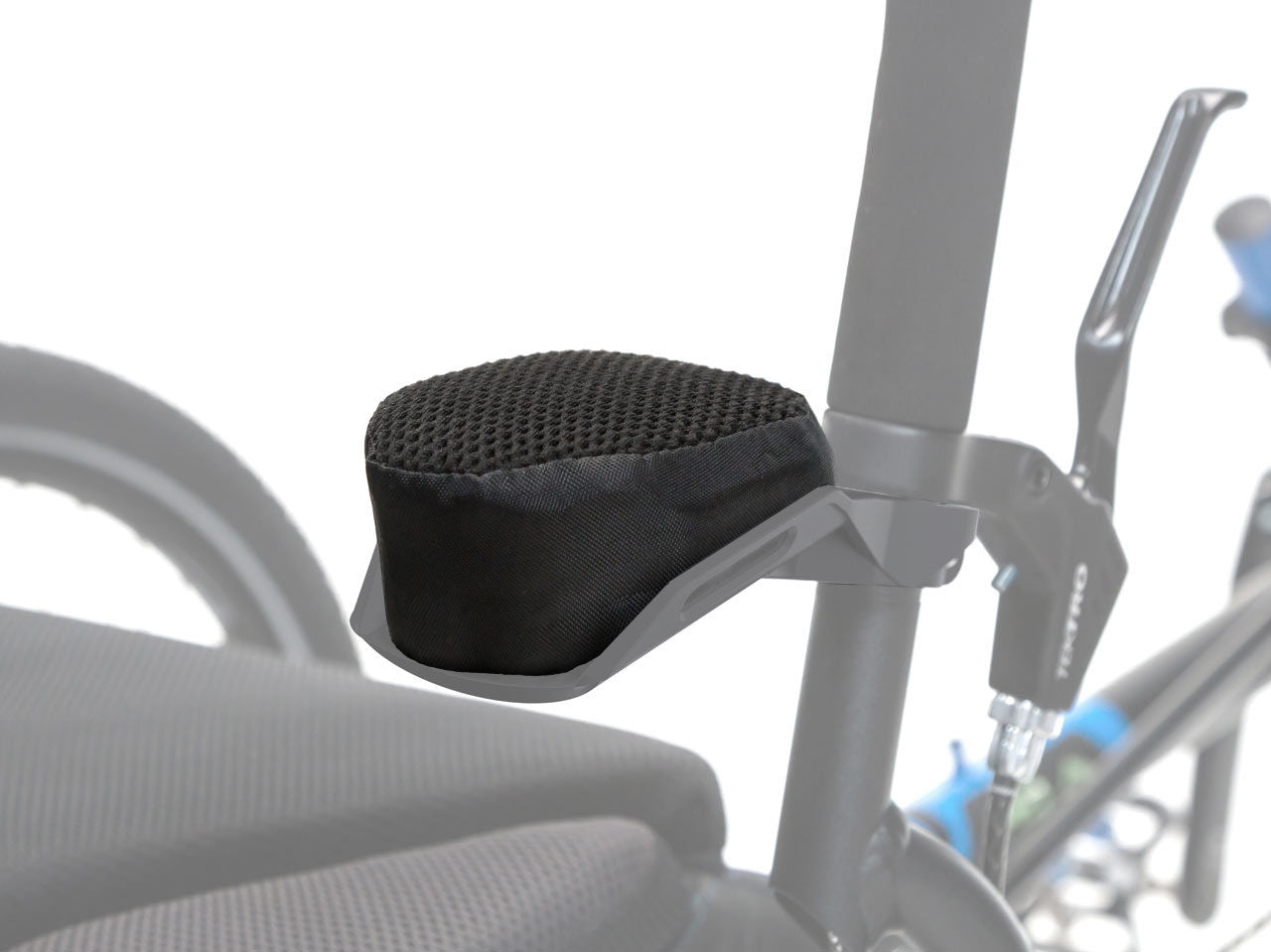 ICE Wrist Rest Replacement Cushion, mounted on trike view