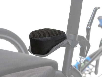 ICE Wrist Rest Replacement Cushion, mounted on trike view