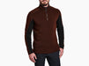 Kuhl Mens Revel 1/4 Zip Sweater Mole / Charcoal studio image front