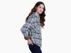 Kuhl Womens Tess Flannel Shirt Evergreen studio image side