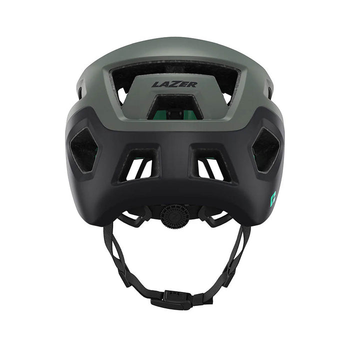 Lazer Coyote Kineticore Helmet Matte Dark Green studio image rear