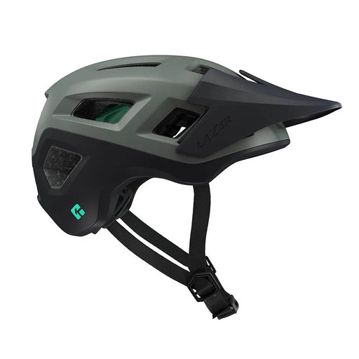 Lazer Coyote Kineticore Helmet Matte Dark Green studio image side
