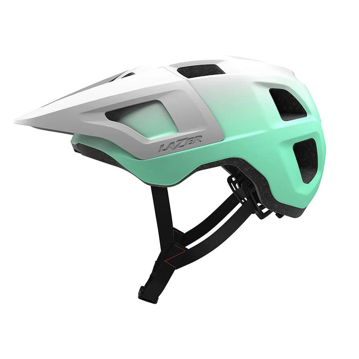 Lazer Finch Kineticore One Helmet Youth Matte White Mint One Size left side view studio image