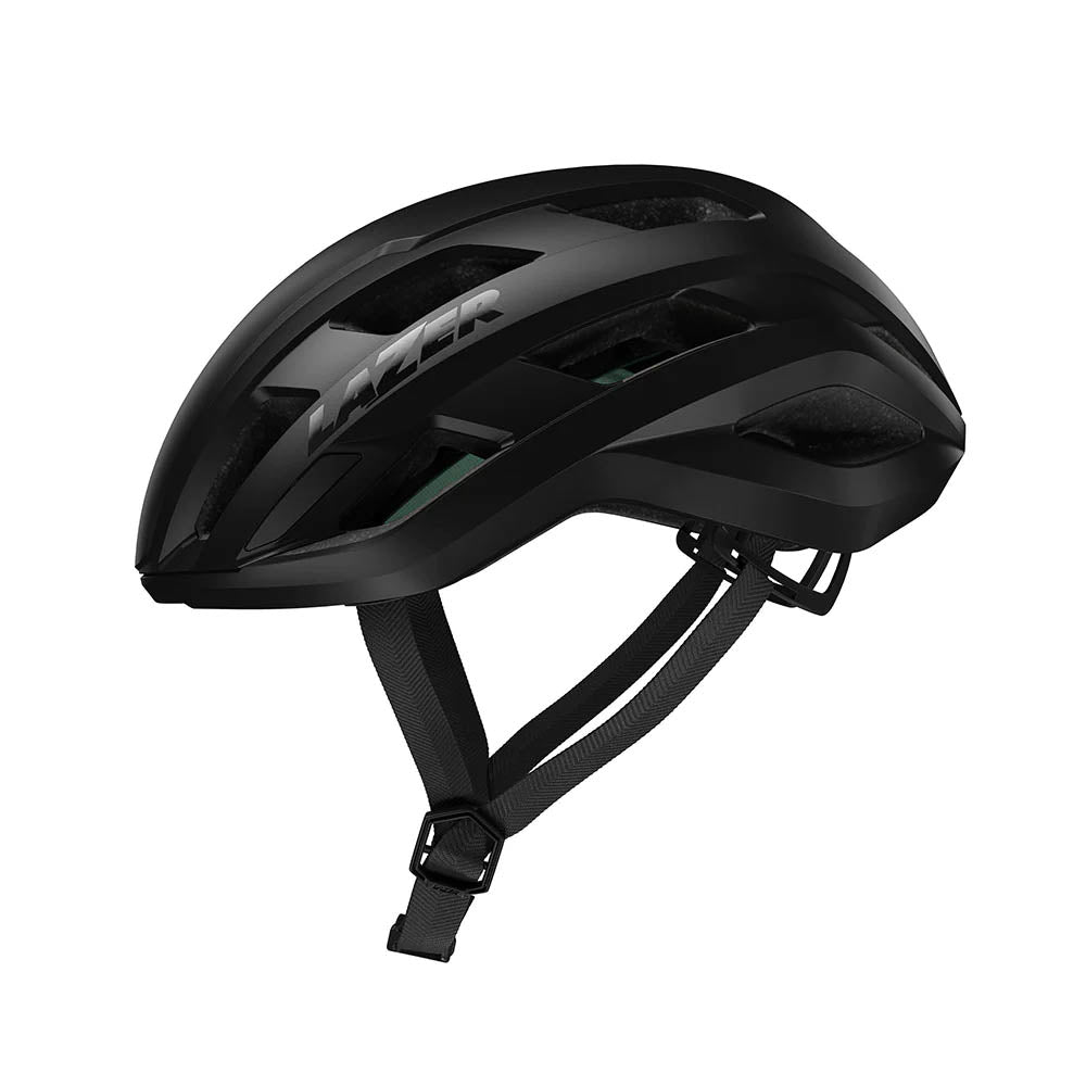 Lazer Strada Kineticore Helmet Full Matte Black left side view studio image
