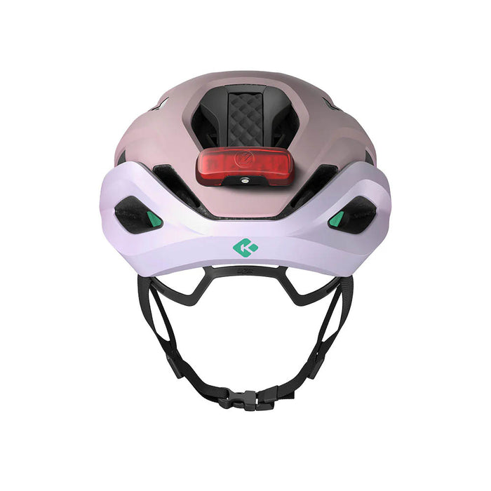 Lazer Strada Kineticore Helmet Lila Pink studio image rear with optional rear light