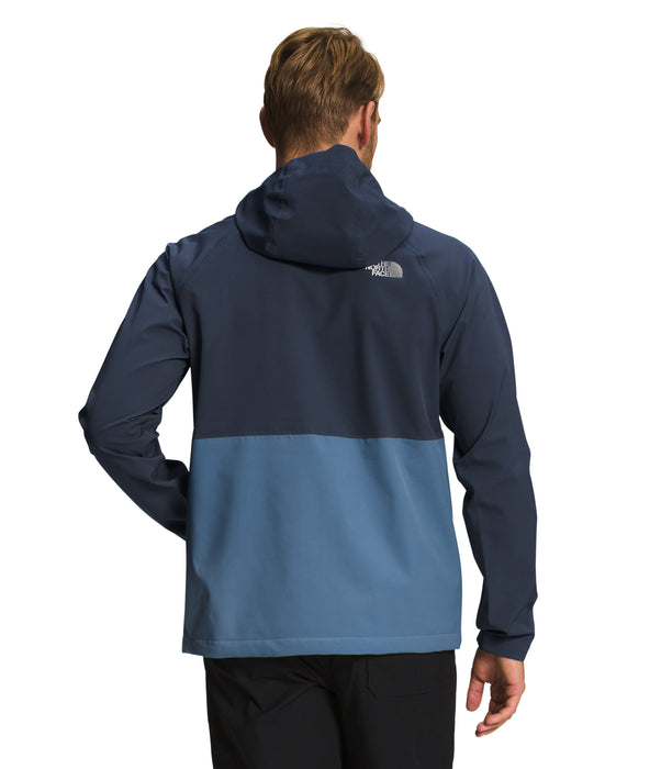 The North Face Mens Valle Vista Stretch Jacket Summit Navy/Shady Blue being worn by model studio image back