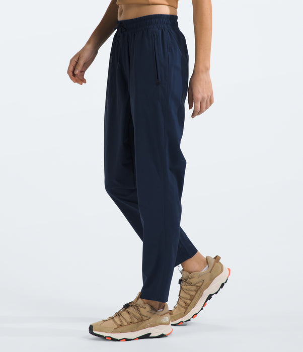 The North Face Womens Never Stop Wearing Pant Summit Navy studio image being worn by model side