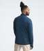 The North Face Mens Sunriser 1/4 Zip Shady Blue being worn by model studio image back